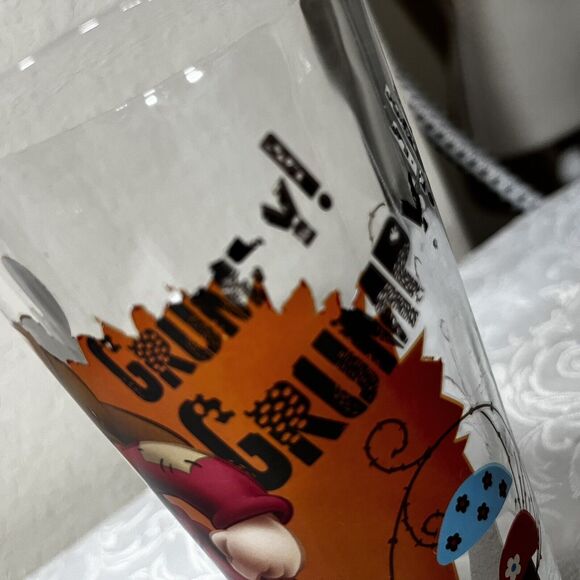 Disney Snow White & 7 Dwarves Grumpy Dwarf Drinking 5” Glass Clear Mushrooms - Picture 4 of 8